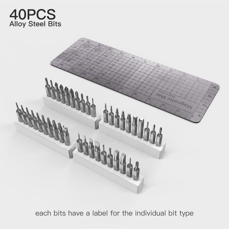 Mini Electric Screwdriver Set,48 in 1 Small Electric Screw Driver Kit with Magnetic Bits,Precision Electric Screwdrivers, Precision Cordless Repair Tool for Phone, Camera, Laptop, Watch 48 in 1 Star Black