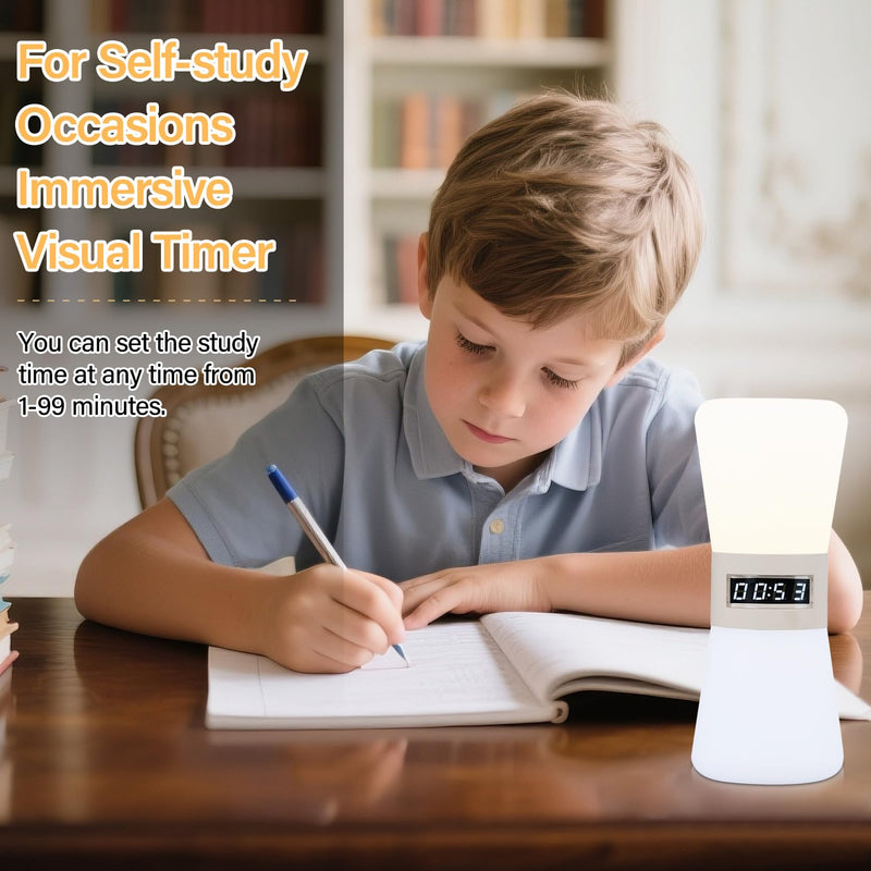 LED Visual Timer Hourglass - Rechargeable Digital Countdown ADHD Timer for Kids & Adults (1-99 Mins Adjustable), Time Flow Simulation with Time Management for Classroom,Kitchen,Room,Home (Warm-White) Warm-white