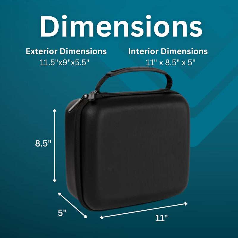caseling 11x9x5.5 Hard Case with 3-Layer Customizable Pick-and-Pluck Foam | 3 pre-scored foam layers, TSA compliant travel case, rigid EVA shell, electronics and tech gear case, smooth zippers 11" x 9" x 5.5"