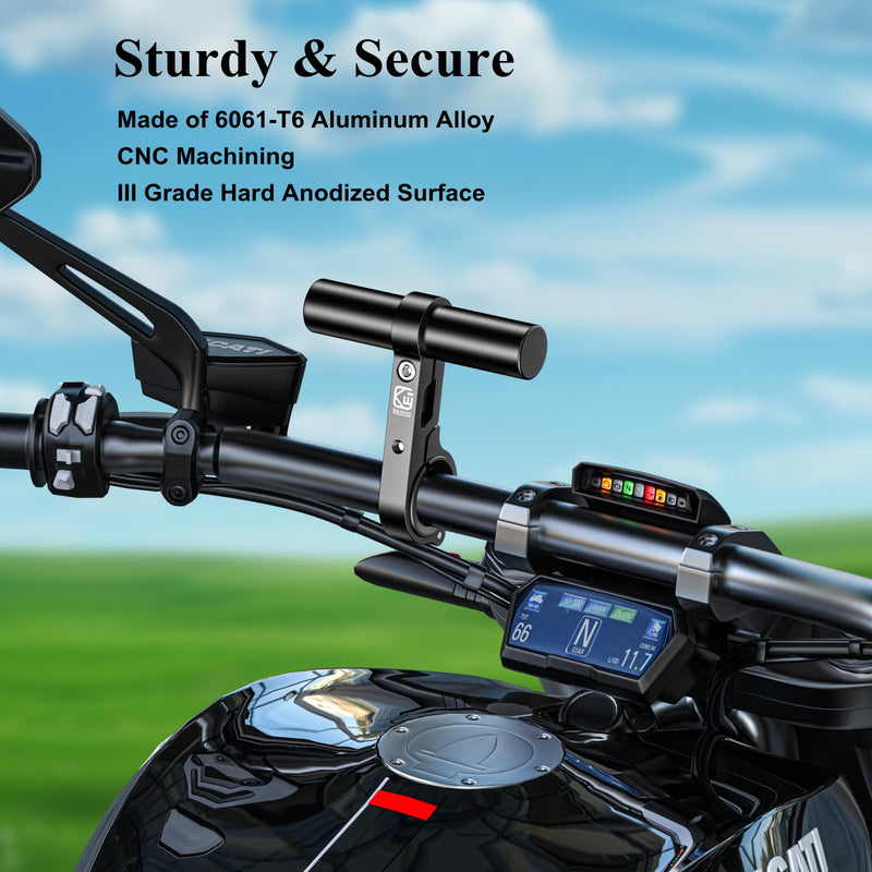 BRCOVAN Aluminum Alloy Handlebar Extender Extensions with 4'' Long Cross Bar, Fit Handlebars 0.875'' / 1'' / 1.125'' / 1.26'' in Diameter, for Bike Bicycle Motorcycle Scooter ATV