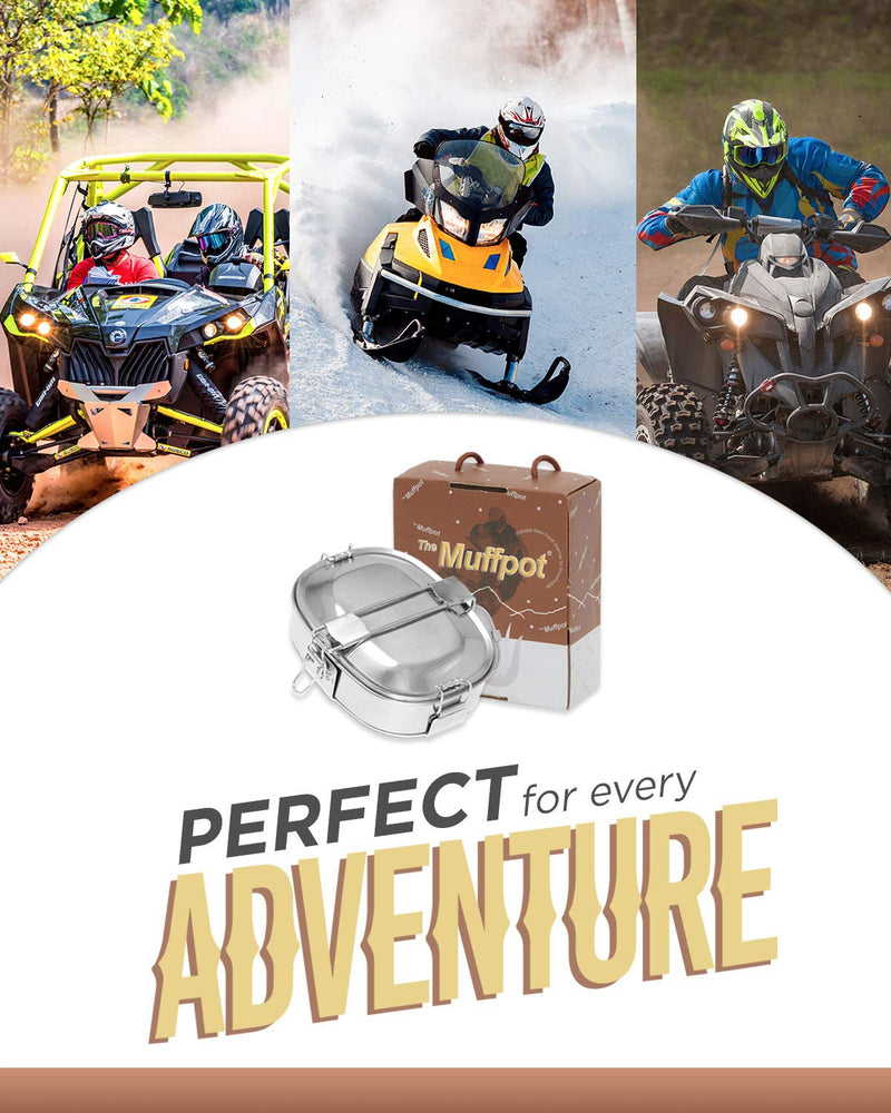 Muffpot Snowmobile Exhaust Pipe Food Warmer Stainless Steel Artic Cat Yamaha