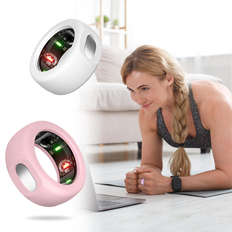 6Pack Ring Protector for Oura Ring Gen 3, Stretchy Silicone Oura Ring Cover Protector for Workout & Daily Life (Pink+Purple+White+Black+2Clear, M (8/9/10)) M (8/9/10) Pink+Purple+White+Black+2Clear