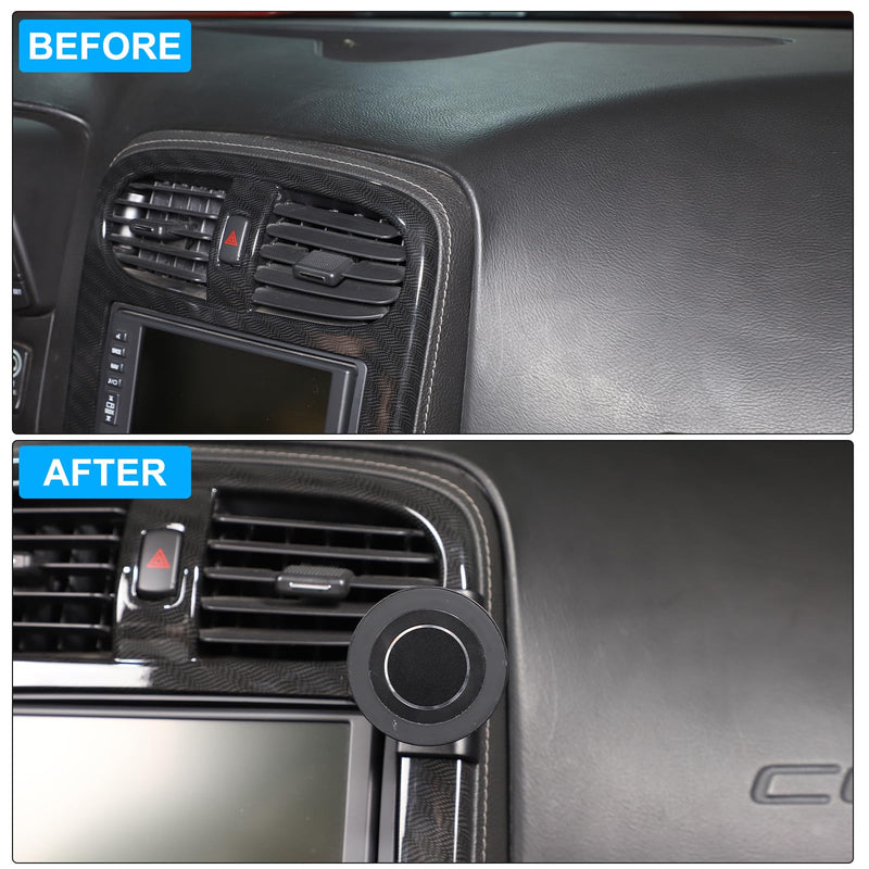 Car Phone Holder Mount Compatible with Chevrolet Corvette C6 Z06 ZR1 2005-2013 Center Console Dashboard Air Outlet Handsfree Phone Mount Magnetic Phone Mount Dash Clip Accessories (Style B) Style B