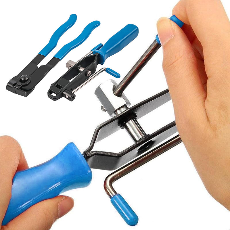 CV Joint Axle Boot Clamp Pliers, Automotive CV Boot Clamps Tool Set, Hose Clamp Pliers and Ear Clamp Pliers for CV Axle Clamp Tool, Suitable for Vehicles ATV UTV boot Clamps (Blue) Blue