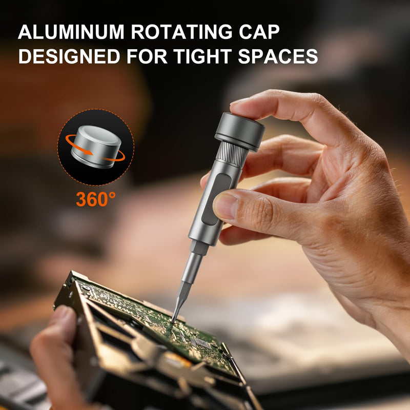 76 in 1 Magnetic Ratchet Screwdriver Set, Multi Bit Ratcheting Screwdriver Set with S2 Steel Bits, Detachable Design & Storage Case,Tool Kit for home Computer,Furniture,Electronics, Bicycle and DIY