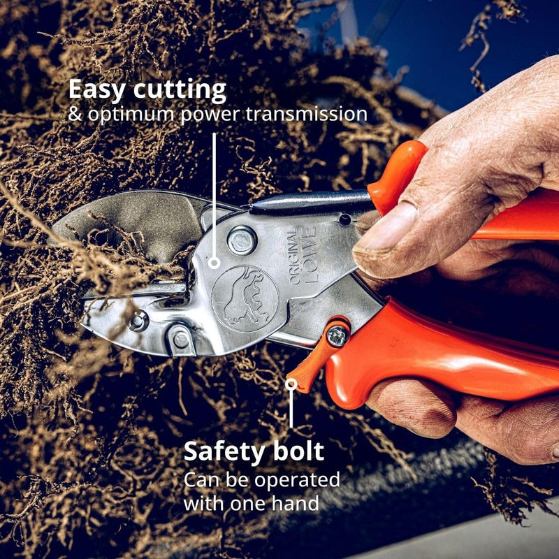  [AUSTRALIA] - Original LÖWE Professional Anvil Pruner Garden Tools 1.104 | Robust & Sharp Hedge Trimmer | Use As Pruners, Garden Shears, Heavy Duty Handheld, Pruning Shears for Gardening | Made in Germany