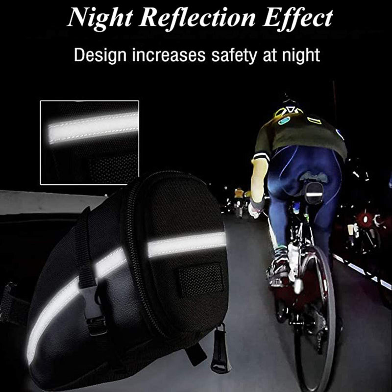 Bike Saddle Bag with Repair Tool Kits, Bicycle Saddle Bag with Repair Set, Bike Bag Under Seat, Bike Seat Bag, Bike Storage Bag with 16-in-1 Multifunction Tool Kits C