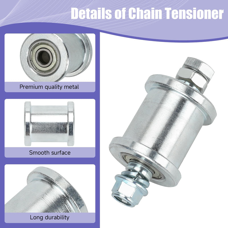 Mini Bike Chain Tensioner with 1-3/4" Roller Compatible with Baja DB30 Blitz Motovox Mbx10 Mbx11 Predator 79cc 97cc 98cc 100cc 2.5hp 3.0hp Mini Bike Parts Chain Adjuster chain tensioner+chain adjuster