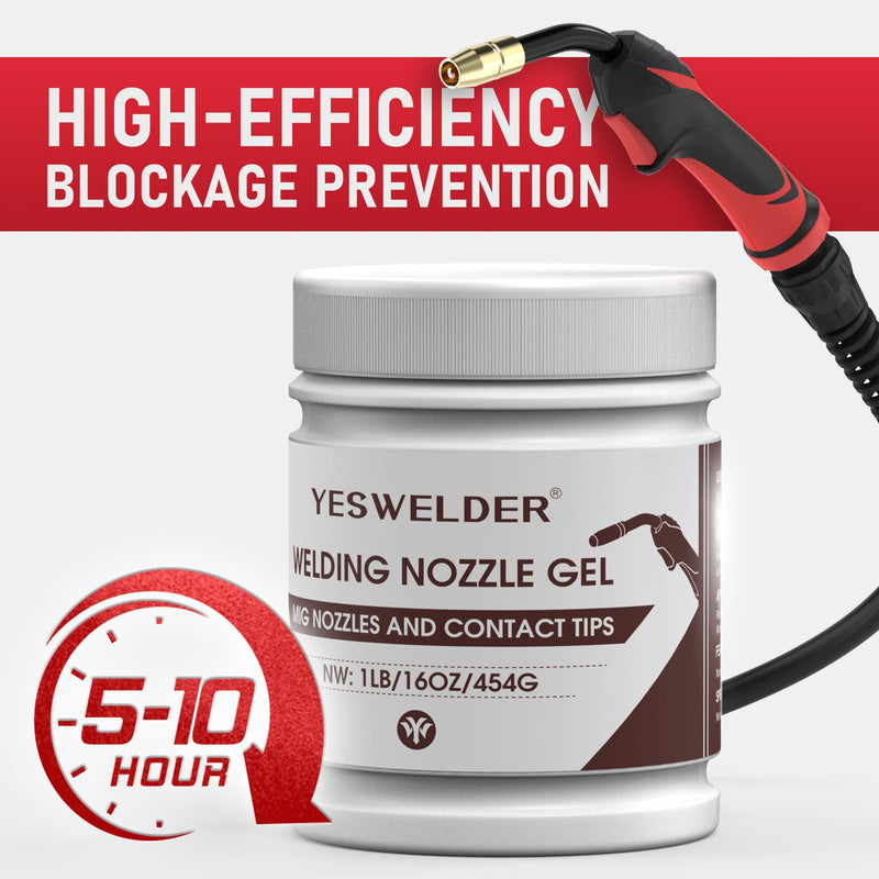 YESWELDER Welding Nozzle Gel for MIG Welding, Anti-Spatter Dip Gel for MIG Torch And Contact Tips 16 Ounces 1 Jar