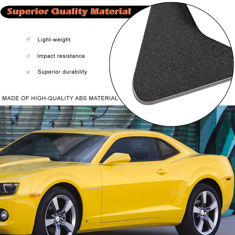 Side Window Louvers for Chevrolet Camaro LS LT RS SS GTS 2010-2015 Windshield Sun Shade Cover Lambo Style Window Cover Matte Black(2pcs)