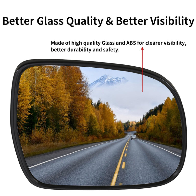 Passenger Side Mirror Replacement for Lexus RX330 2004-2006 RX350 2007-2009 RX400h 2006-2009 - Mirrors Glass, Right Side Rear View Mirror Glass with Power Heated Passenger Side (Right)
