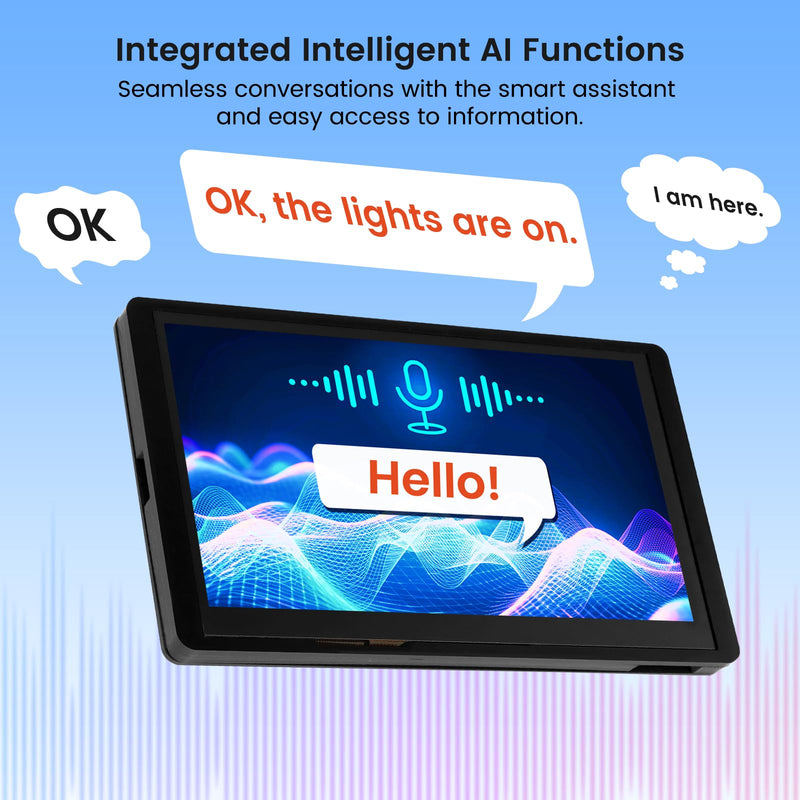 ELECROW ESP32 Display 800×480, 7" HMI Advanced ESP32 IPS Touch Screen with Acrylic Case, Support AI Speech Interaction, 32-Bit LX7 Dual-Core Processor, Up to 240MHz, Compatible with Arduino, ESP-IDF 7" AI ESP32 Display