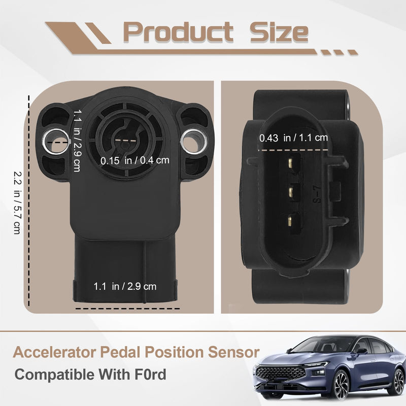 Accelerator Pedal Position Sensor, Compatible with F0rd F-250/F-250 Super Duty, F-350/F-350 Super Duty/F450 Super Duty 8 Cyl|7.3L, Replace# 699-200, F6TZ9F836AA, T92001, 671000P