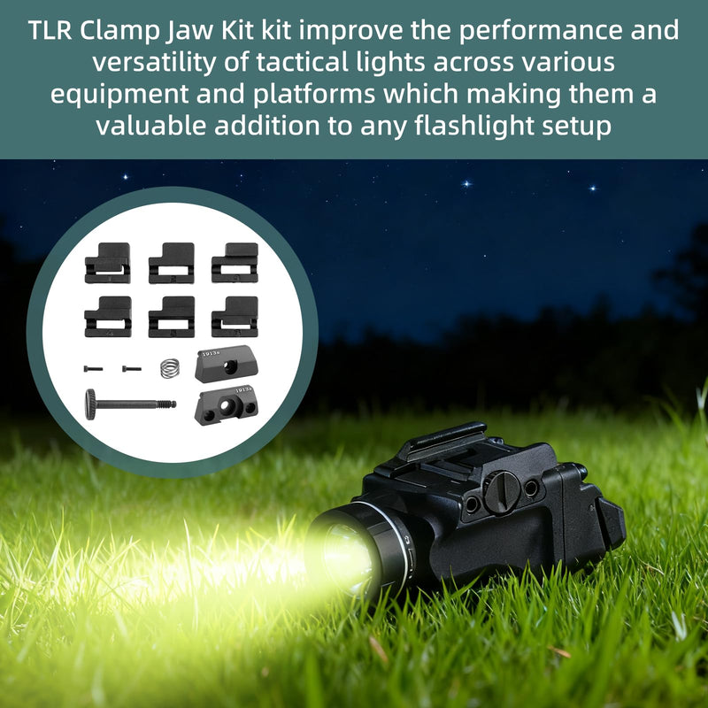 TLR 69322 Clamp Jaw Kit for Streamlight TLR-sub 1913 Short Models Only, Tactical Flashlight Clamp Kit Compatible With Streamlight Modes 69402, 69407, 69418, 69505, Black