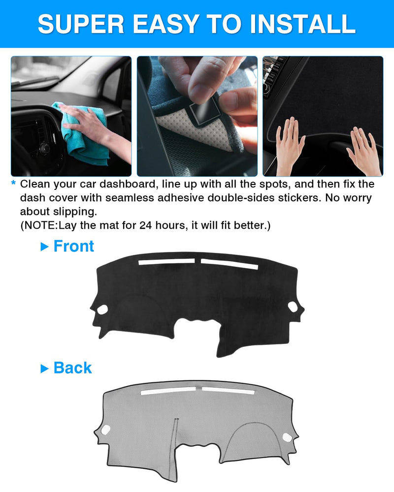Autorder Dashboard Cover Mat Fit for 2007-2012 Nissan Altima Accessories Dash Cover Flannel Dash Mat Sunshade Glare UV Rays Protector 2007-2012 Altima