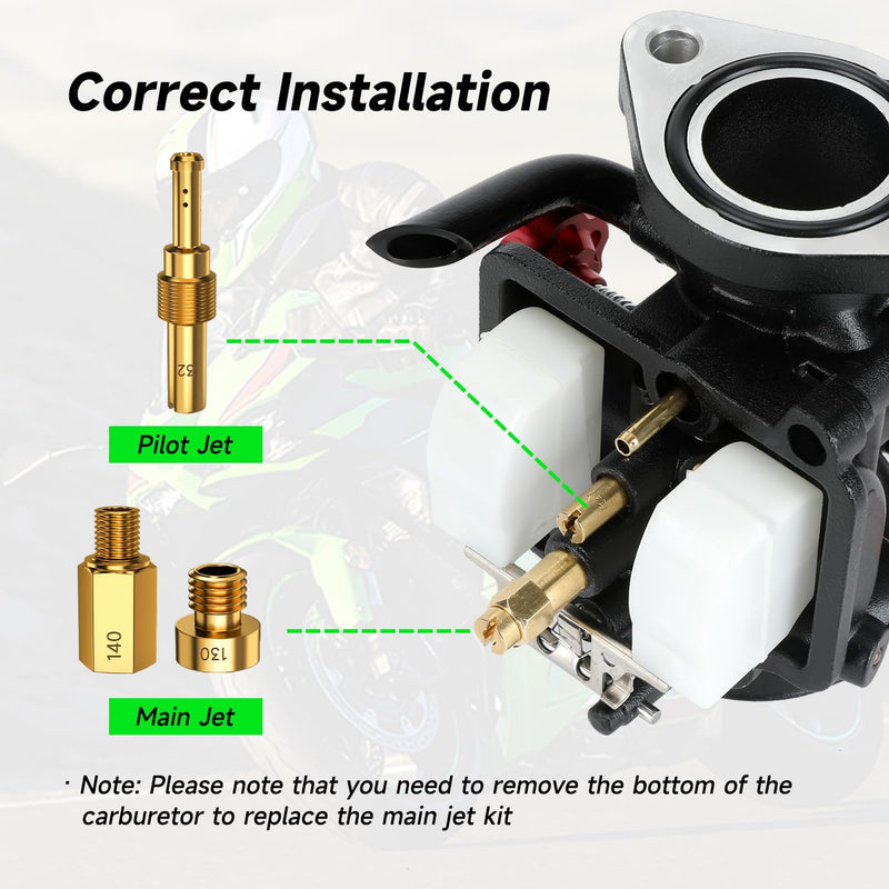 40PCS Carburetor Main Jet Slow Pilot Jet Kit Compatible with Keihin PE PWK CVK OKO KOSO Polini Carb Dirt Bike ATV Quad 4 Wheeler Go Kart, Include 30PCS Main Jet and 10PCS Pilot Jet Accessories