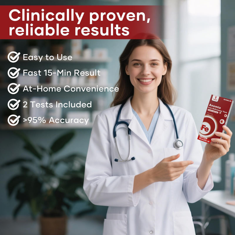 Iron Deficiency Test Kits: 1 Packs Iron Level Test Result in 15 Mins (1)