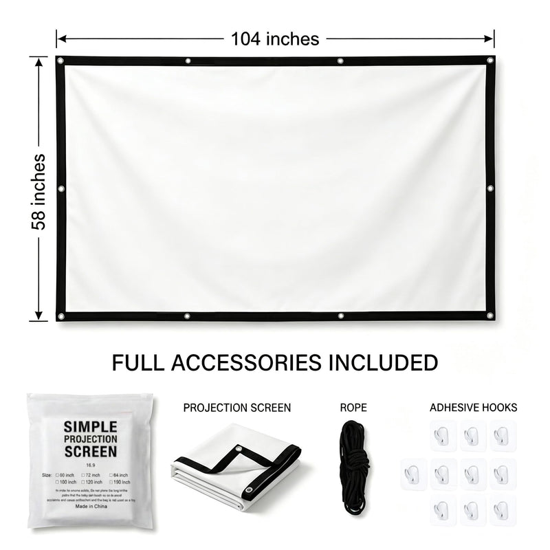 Holographic Rear Projection Screen Foldable and Portable Double Sided for Indoor Halloween Decorations, with Hang Mounting (120) 120