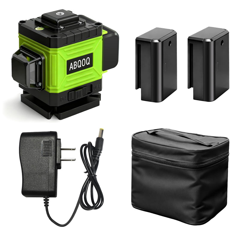 Laser Level 360 Self Leveling 2D Green Cross Line Laser for Ground Leveling | Lazer Leveler Tool for Picture Hanging, Tiling, Home Renovation, Measuring, Construction