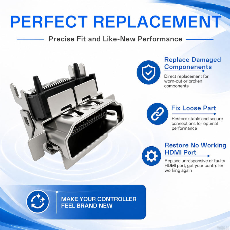 2PCS HDMI Port Replacement for Xbox ONE S Console High-Definition | Hdmi Port Socket Jack Interface Connector Repair Plug for Fix No Signal, Loose or Damaged Part with Tool Kit