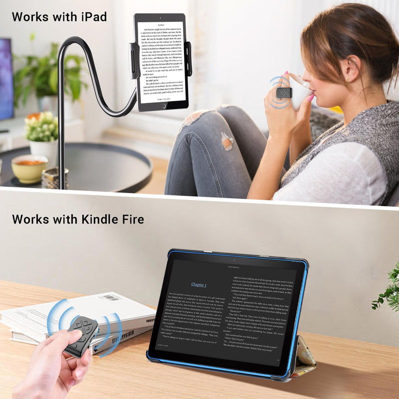 Scrolling Ring Remote for TikTok & Phone Camera, Compatible with iPhone | Hands-free TikTok YouTube Shorts Video Scrolling, Kindle App Page Turner, for iPad Android Tablets for Bed Reading Travel