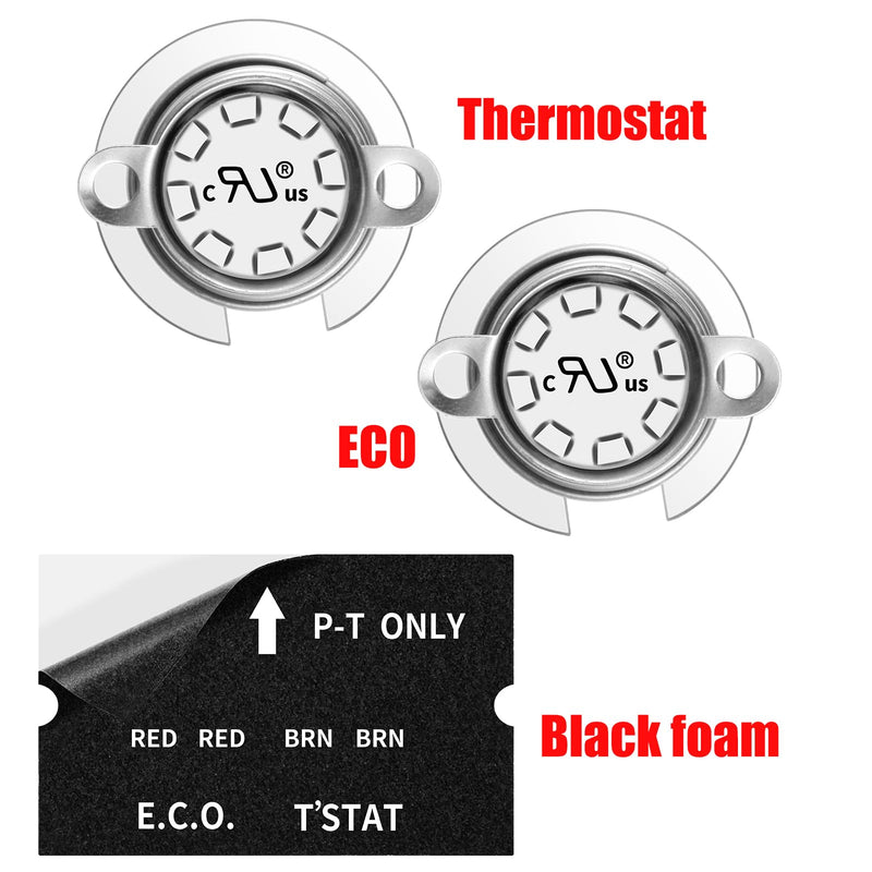 RV Water Heater Thermal Cutoff Kit - ECO Thermostat Assembly - Compatible with Atwood 91447 93866 Models # GCH6-4E GCH6-6E G6A-7E G6A-8E GC6AA-9E GCH10A-2E G610-3E GH610-3E XT Series (2 Pcs) 2 Pcs
