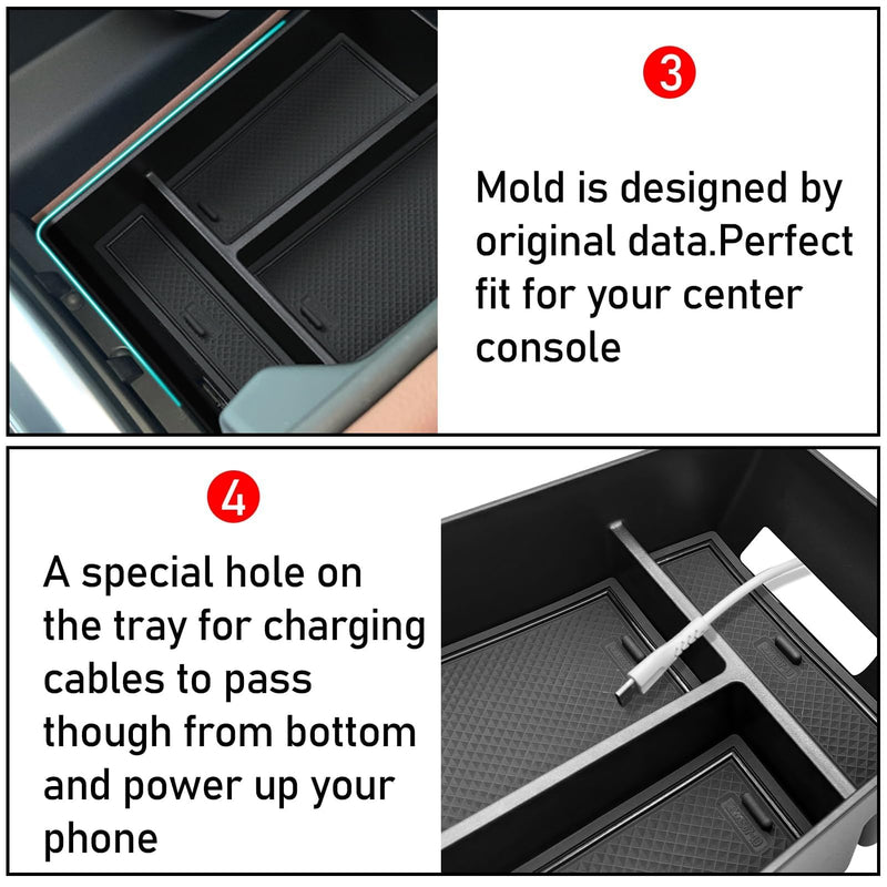 Jaronx Compatible with BMW X5 G05/ X6 G06/ X7 G07 Center Console Organizer, Console Organizer Tray Storage Compatible with BMW X5 G05/ X7 G07 2019-2026, X6 G06 2020-2026 G05/G06/G07 Console Organizer
