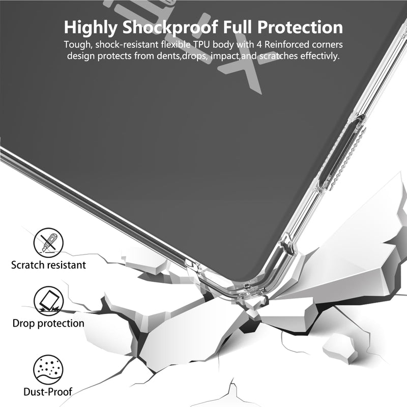 Aircawin Case for 4.3 ''Xteink X4 E-Reader Case Clear 2026, | Slim Cover for Xtrons X4 E-reader,Shockproof Anti-Scratch Anti-Yellow Lightwheight Soft TPU Back Cover Shell-Clear