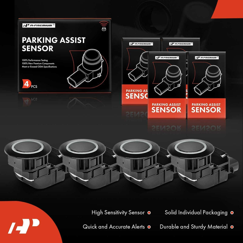 A-Premium 4-PC Rear Reverse Backup Parking Assist Sensor Car Bumper PDC Compatible with Select Toyota Models - FJ Cruiser 2007 2008 2009 2010, Replace# 8934133050 4-PC Set