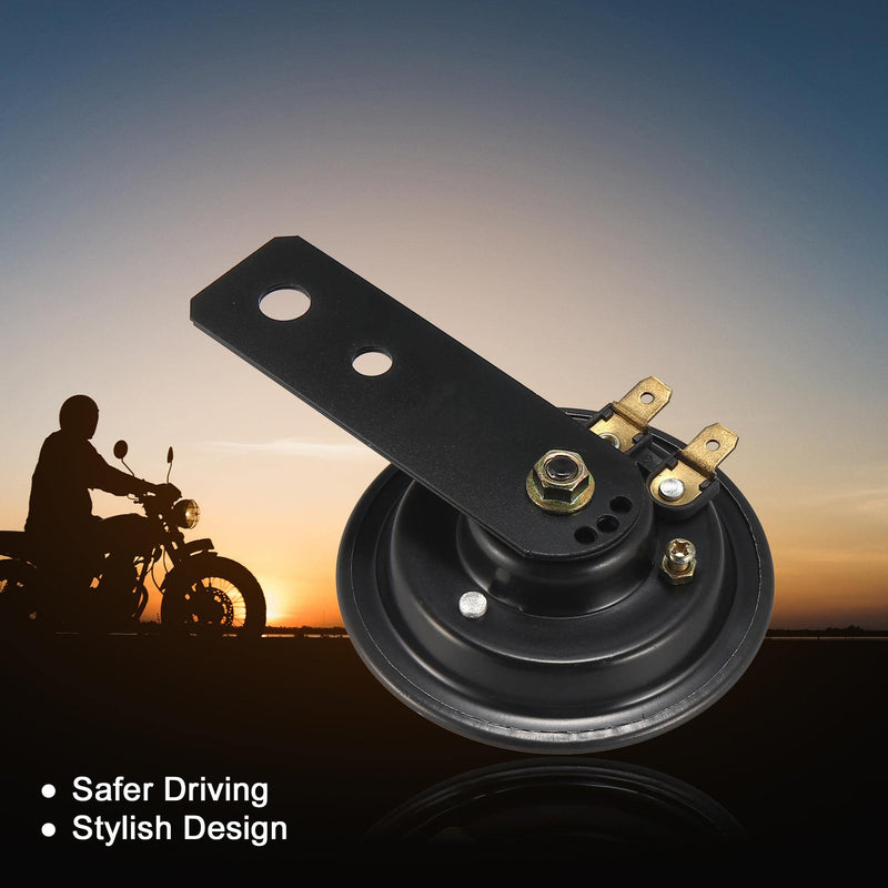 uxcell Waterproof Black Siren Electric Horn DC 6V 105dB for Vehicle Car
