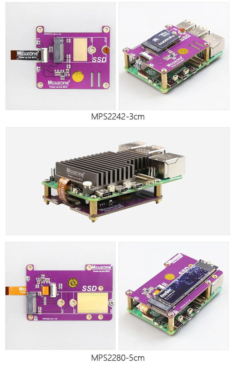 2PCS 16Pin 0.5mm Pitch PCIe FPC Cable for Rpi Pi 5, with Shielding and 90R PCIe Differential Pair Impedance Control M.2 NVME SSD SSD Adapter Matching (FPC shielding cable -5cm(2280)) FPC shielding cable -5cm(2280)