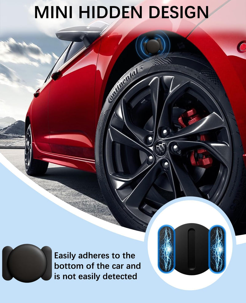 GPS Tracker Device for Vehicles,Non Detectable GPS Tracker for Android and iPhone with Real-Time Tracking,Hidden Car Tracker Device,No Monthly Fee,No SIM,for Cars, Kids, Pets(Matte Black)