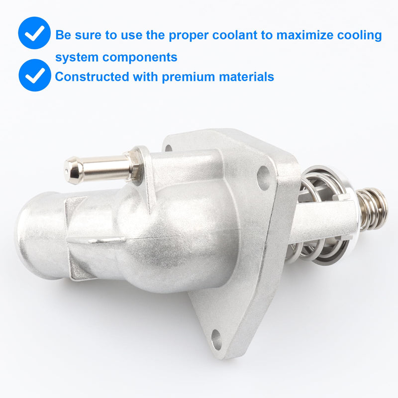 Upgrade Aluminium Thermostat Housing Replace 15-11125, 902-2090, 815-207 Compatible with Cadillac Chevy GMC 4.3 5.3 5.3L 6.2L - 2014-2018 Silverado Sierra 1500, 2015-2020 Suburban Tahoe Yukon Escalade