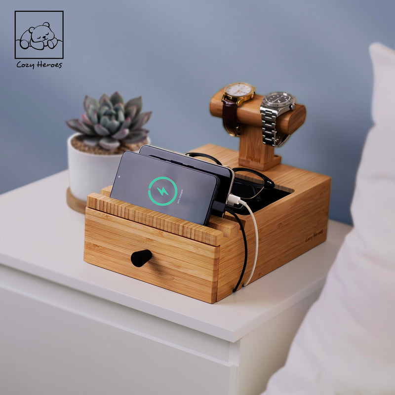 Wood phone docking station