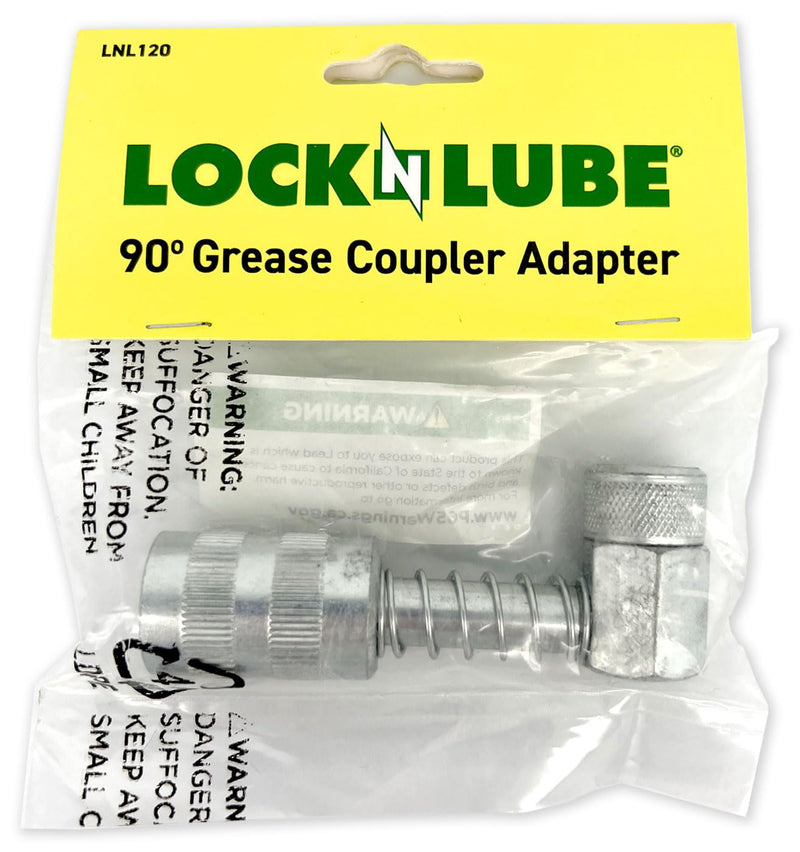 LockNLube 90 Degree Grease Coupler Adapter