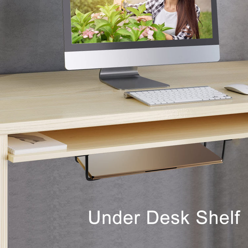 Under Desk Laptop Mount, Laptop Under Desk Mount 2.7 inches Tall Effective Space, Aluminum Under Desk Laptop Holder Dock Station for Laptop MacBook Dell OptiPlex PS4 Dell WD19 Mac mini M4 Dock & More