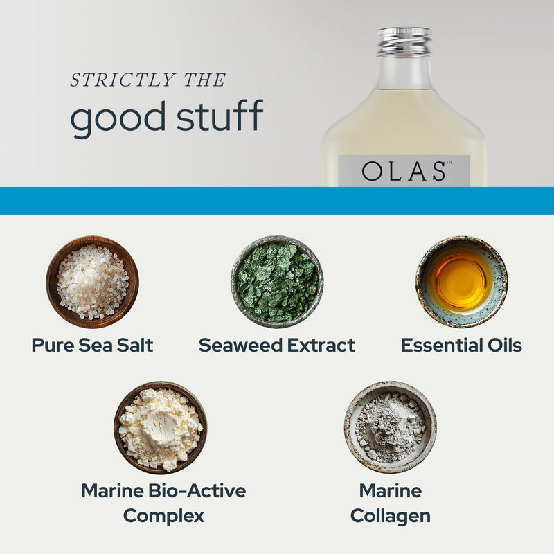 Olas Alcohol Free Mouthwash & Oral Rinse - Marine Bio-Active Mouth Rinse With Essential Oils & Antioxidants for a Healthy Oral Microbiome - Fluoride Free Natural Mouthwash (500 ml) 16.9 Fl Oz (Pack of 1)