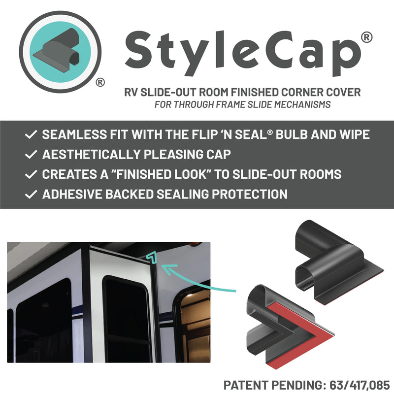 Flip 'N Seal StyleCap for use on Through Frame Slide-Out Room Mechanisms (2pcs) 2006546