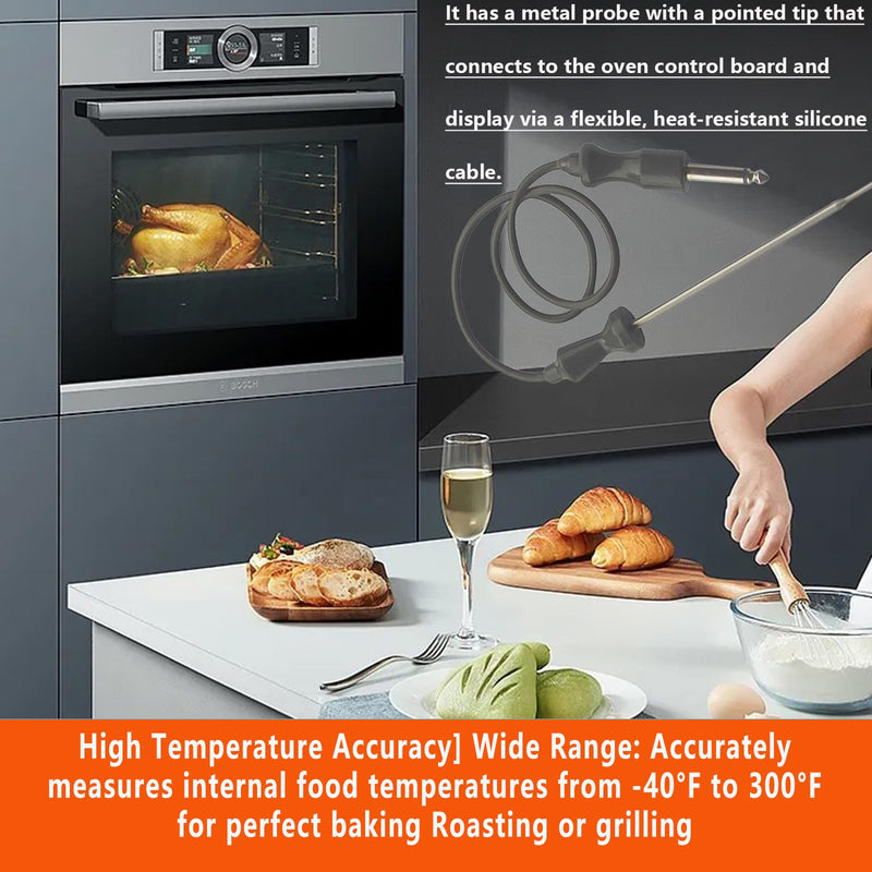  [AUSTRALIA] - 00755060 Meat Probe, Temperature Probe for Range Stove, Wall Oven, Grill, Baker 492332 00492332 replace ment
