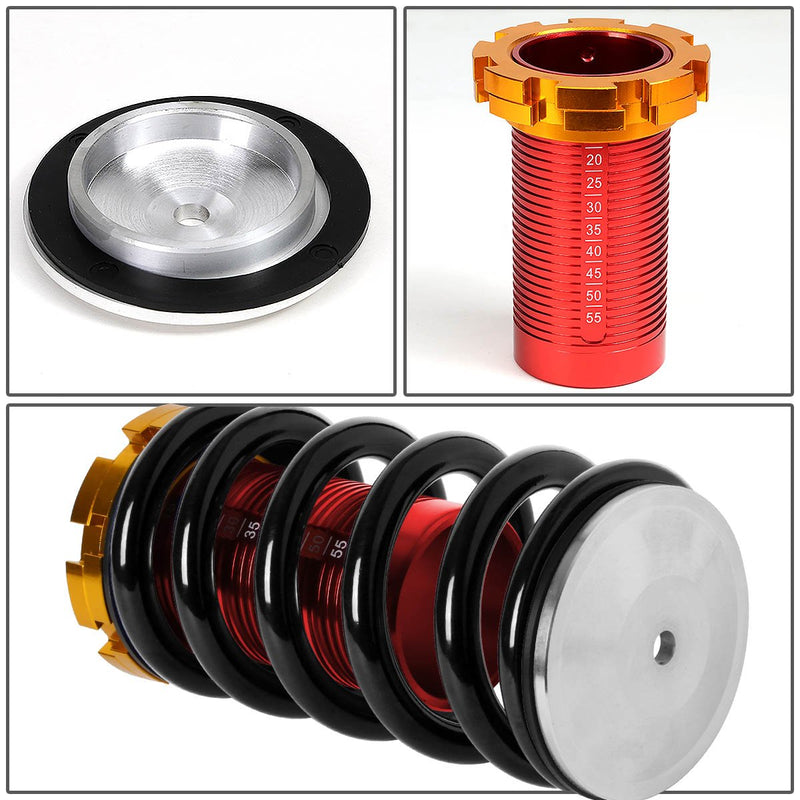 DNA MOTORING Coilover Suspension Kit Sleeves Compatible with 88-00 Civic / 93-97 Civic Del Sol / 88-91 CRX / 90-01 Integra, COIL-HC88-T11-BK Black