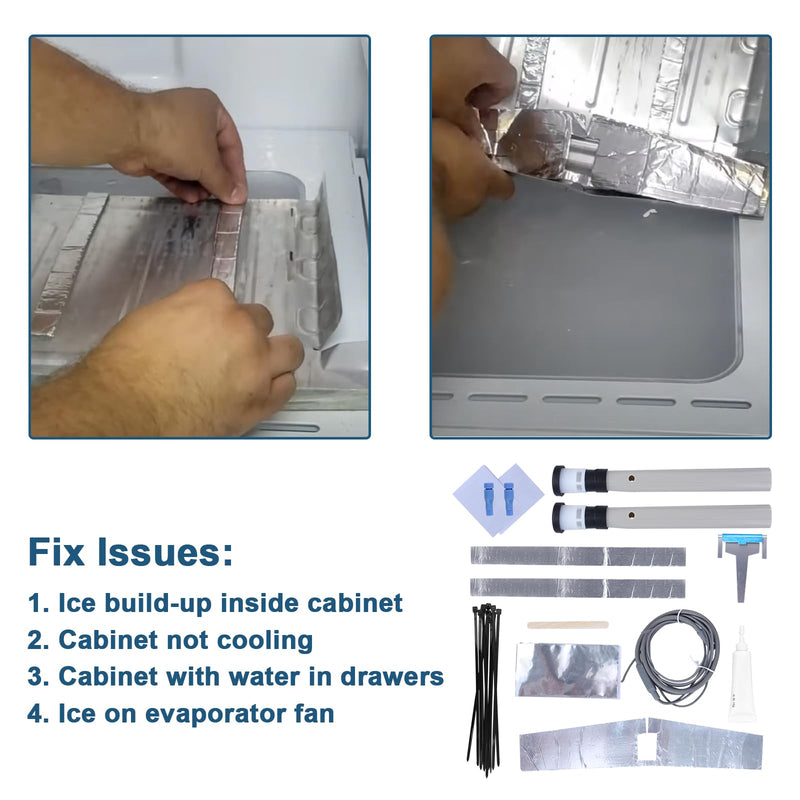 DA82-01415A Water Leak Repair Service Kit Replacement for Samsung Refrigerator Water Leakage Secondary Heater and Moisture Kit Part# AP5957964 PS10058968 - with Instruction