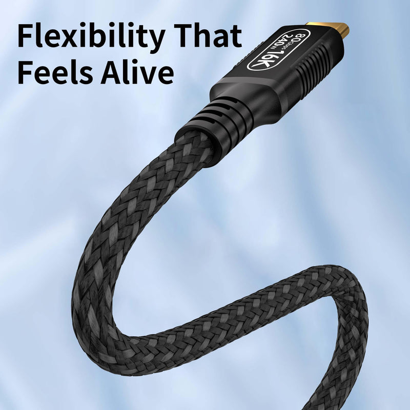 6.6ft/2m USB C Extension Cable- Compatible with Thunderbolt 5/4/3 & USB5/USB4- Male to Female Extender, Supports 16K/8K Display, PD 240W Charging, 80Gbps Data Transfer,for M_acBook,eGPU, SSD, Laptop 6.6ft/2m