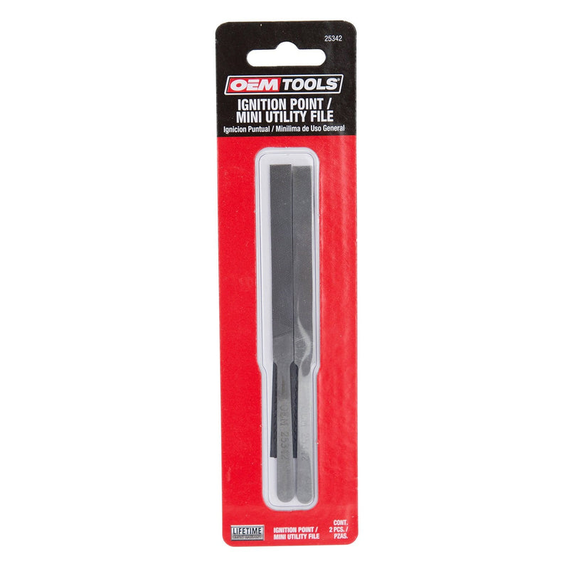 Great Neck OEMTOOLS 25342 2 Piece Ignition Point and Utility File, Mini, Precision Ground Filing, Tempered Steel, 2 Pack for Take Anywhere Convenience
