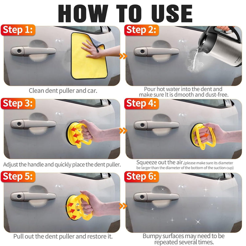 Car Dent Puller Repair Kit,Powerful Car Suction Cup Dent Puller Kit Handle Lifter,Car Dent Removal Kit,Car Dent Remover Tools for Auto Body Dents Remove,Glass,Screen,Tiles Lifting Objects Moving (A) A