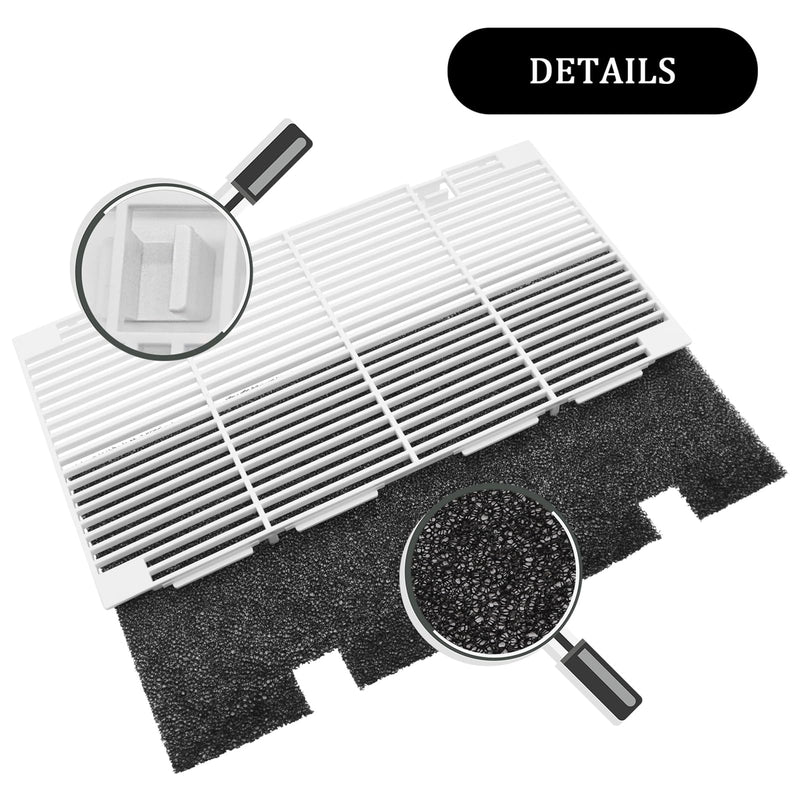 Dianrui RV A/C Vent Cover for Dometic AC Cover Replacement for Dometic 3104928.019, Duo-Therm RV Air Conditioner Grille Replacement with RV A/C Filter (14.1" x 7.7") RV Air Conditioner Parts 1 PC Grille+1 PC Filter