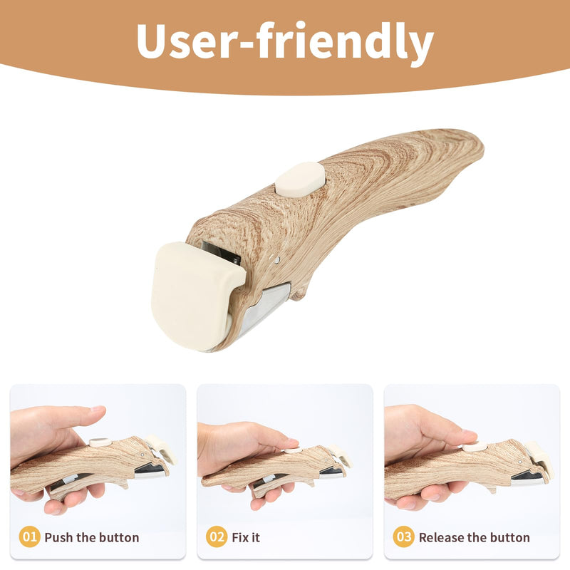 Removable Handle Wood-Like, Detachable Handle for Pots and Pans, Universal Cookware Handles, Compatible with Thin Edge Cookware, 2 Pack