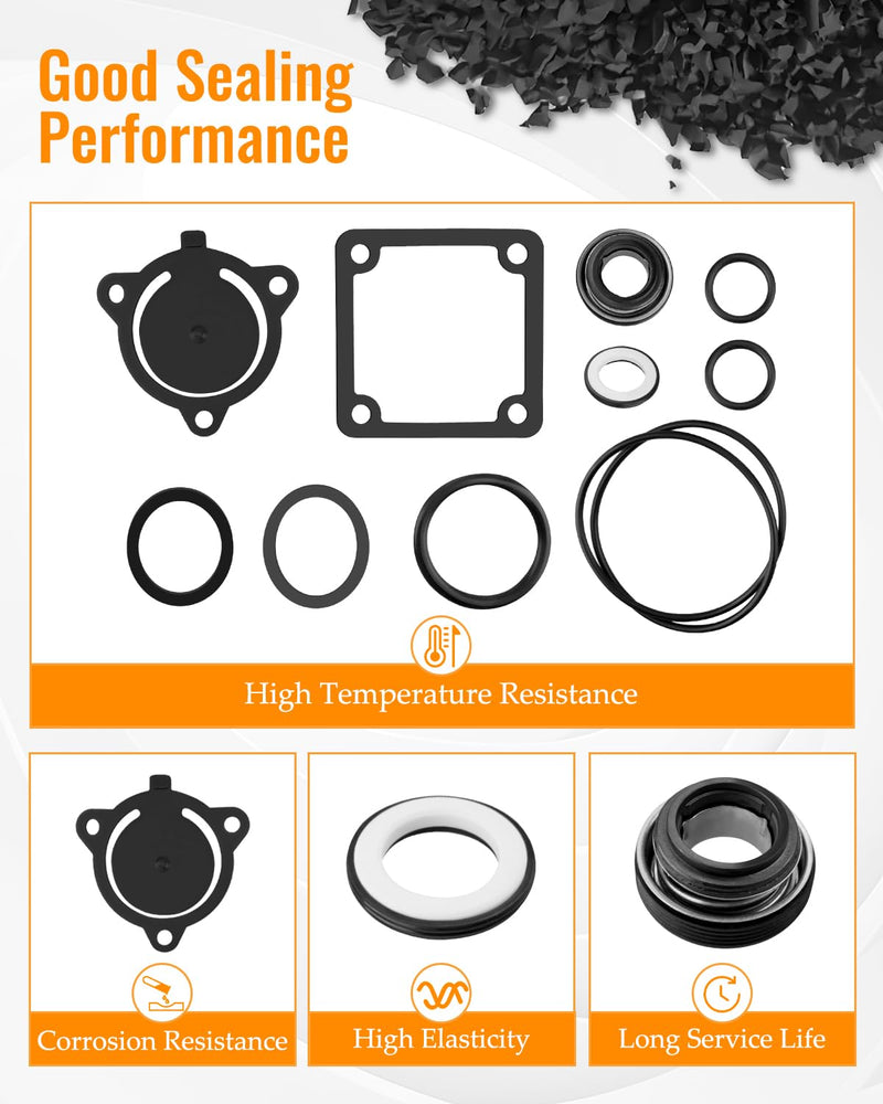 10PCS Pump Gasket O-Ring Seal Kit Fit for Honda/Red Lion/Champion/DuroMax/Pulsar/Generac 2Inch Trash Pump Replace 100742 100113