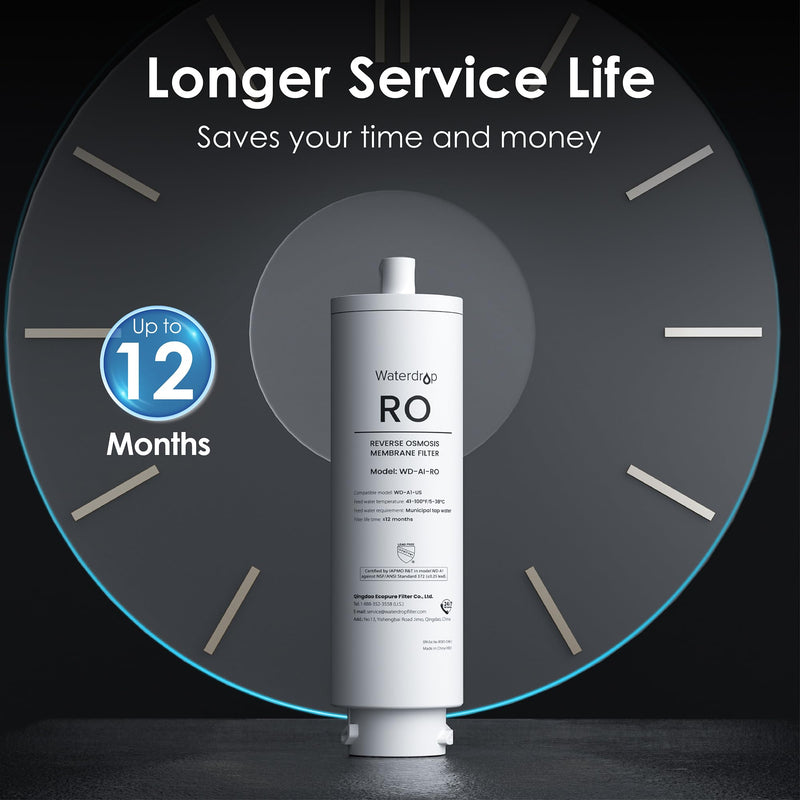 Waterdrop A1-RO Filter, Replacement for Waterdrop A1 Reverse Osmosis Hot Cold water Dispenser, 12-month Lifetime | Replacement for Waterdrop A1 Reverse Osmosis Hot Cold water Dispenser