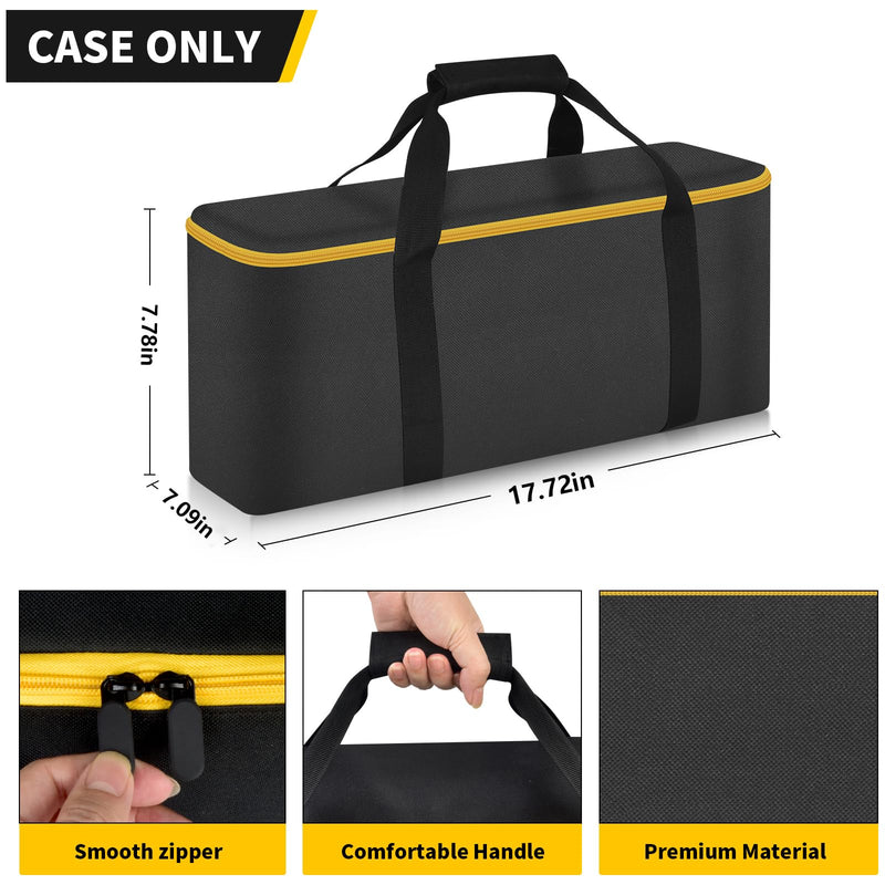 SAIKA Circular Saw Bag for DEWALT ATOMIC 20V MAX 4-1/2"/ for DOVAMAN/for Worx WX439L/ for GALAX PRO Circular Saw Storage Organizer for Blade, Adapter, Blade Wrench, and Rip Guide（Case Only）