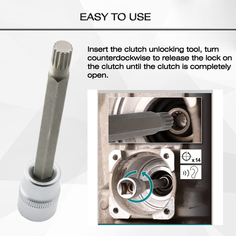DSG Gearbox Clutch Motor Electromechanical Unit Unlocking Tool for Ford DPS6 / 6DCT250 Focus Car Motors Transmission Ford Focus DPS6 Clutch Reset Actuator Tool 3/8 Drive